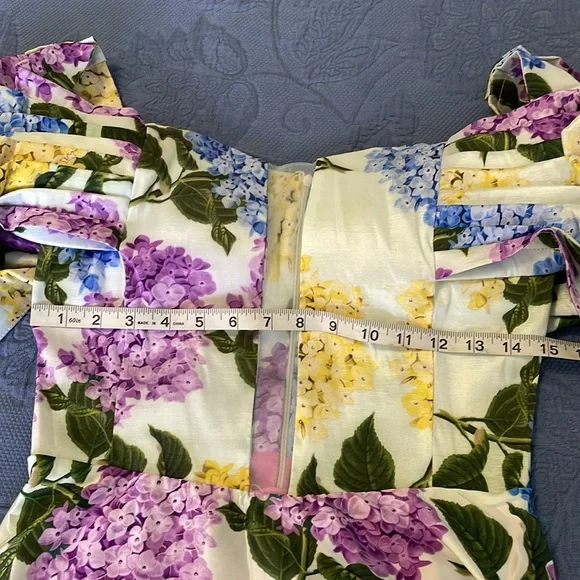 New Mar a Mar Ensencia Floral Hydrangea Satin Dress size Medium - Picture 13 of 15